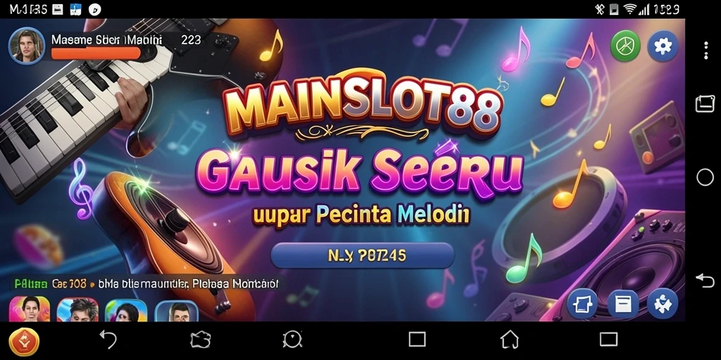 Tampilan gameplay MAINSLOT88 dengan berbagai lagu menarik.