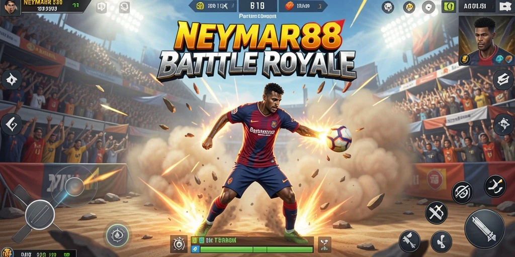 Tampilan gameplay seru dalam NEYMAR88 dengan pertempuran intens.
