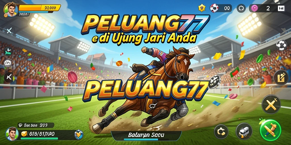 Screenshot PELUANG77 menampilkan aksi balapan yang mendebarkan.