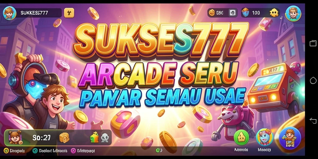 Screenshot utama SUKSES777 menunjukkan momen seru dalam gameplay Arcade.