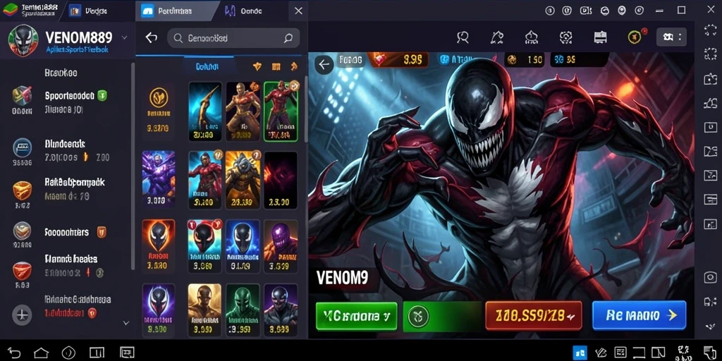 Tampilan utama <strong>VENOM889</strong> menunjukkan berbagai pilihan taruhan olahraga yang menarik.