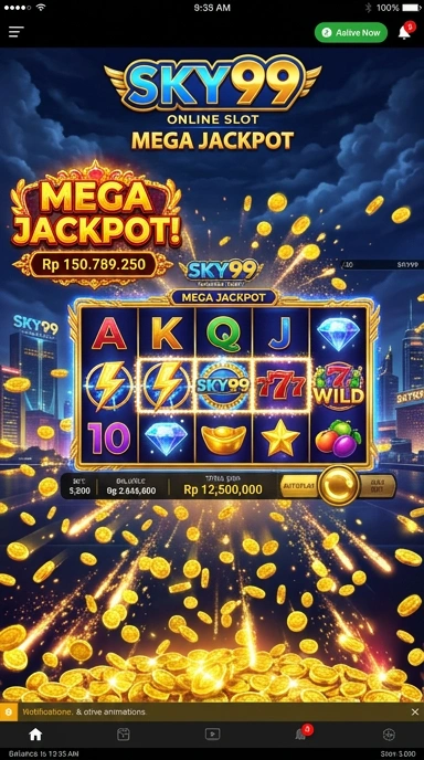 Tampilan antarmuka utama aplikasi sky99 untuk unduhan APK.